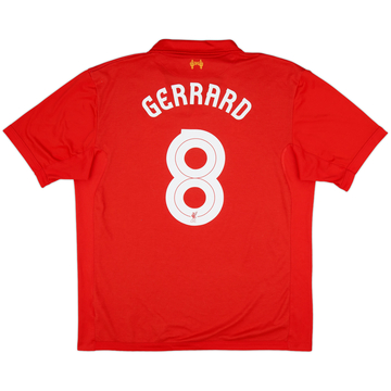 2012-13 Liverpool Home Shirt Gerrard #8 - 8/10 - (XXL)