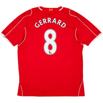 2014-15 Liverpool Home Shirt Gerrard #8 - 6/10 - (XXL)