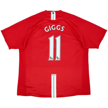 2007-09 Manchester United Home Shirt Giggs #11 - 7/10 - (XL)