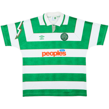 1991-92 Celtic Home Shirt - 8/10 - (L)