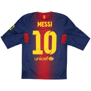 2012-13 Barcelona Home L/S Shirt Messi #10 - 8/10 - (S)