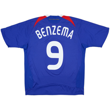 2007-08 France Home Shirt Benzema #9 - 9/10 - (XL.Boys)