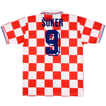 1996-98 Croatia Home Shirt Suker #9 - 8/10 - (XL)