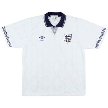 1990-92 England Home Shirt - 9/10 - (L)