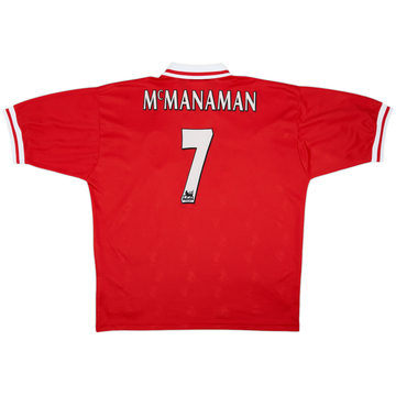 1996-98 Liverpool Home Shirt McManaman #7 - 8/10 - (XL)