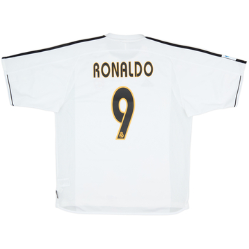 2003-04 Real Madrid Home Shirt Ronaldo #9 - 9/10 - (L)