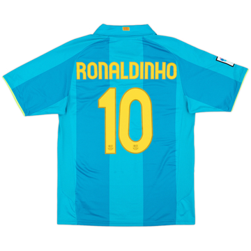 2007-09 Barcelona Away Shirt Ronaldinho #10 - 10/10 - (M)