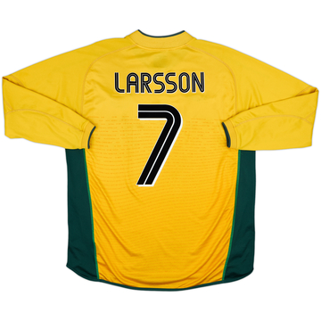 2002-03 Celtic Away L/S Shirt Larsson #7 - 7/10 - (XL)