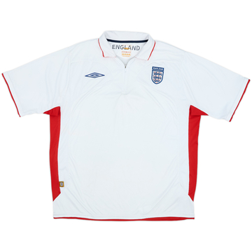 2005-06 England Umbro 1/4 Zip Polo Shirt - 5/10 - (XL)