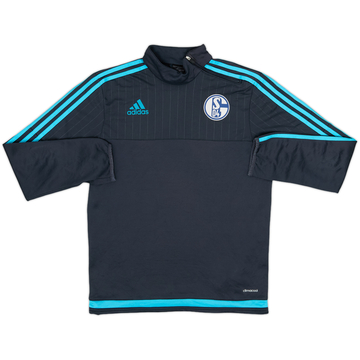 2015-16 Schalke adidas 1/4 Zip Drill Top - 8/10 - (M)