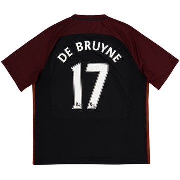 2016-17 Manchester City Away Shirt De Bruyne #17 - 8/10 - (XL)