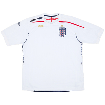 2007-09 England Home Shirt - 5/10 - (XXL)