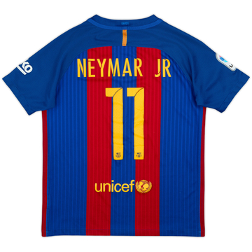 2016-17 Barcelona Home Shirt Neymar Jr #11 - 6/10 - (L.Boys)