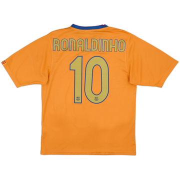 2006-08 Barcelona Basic Away Shirt Ronaldinho #10 - 9/10 - (M)