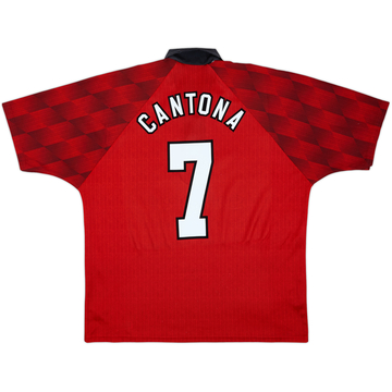 1996-98 Manchester United Home Shirt Cantona #7 - 8/10 - (XL)