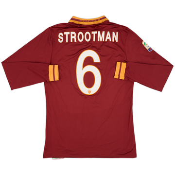 2013-14 Roma Home L/S Shirt Strootman #6 - 7/10 - (L)
