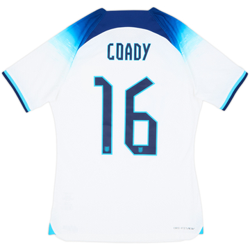 2022-23 England Authentic Home Shirt Coady #16 - 9/10 - (M)