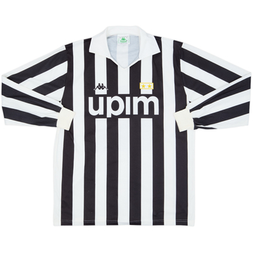 1989-90 Juventus Basic Home L/S Shirt - 8/10 - (XL)