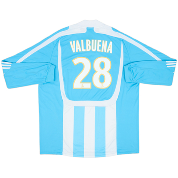 2007-08 Olympique Marseille Away L/S Shirt Valbuena #28 - 7/10 - (XXL)