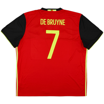 2016-17 Belgium Home Shirt De Bruyne #7 - 10/10 - (XXL)