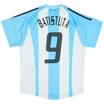 2002-04 Argentina Home Shirt Batistuta #9 - 6/10 - (M)