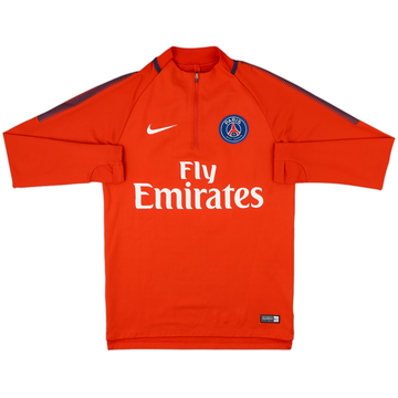 2017-18 Paris Saint-Germain Nike 1/4 Zip Sweat Top - 8/10 - (S)