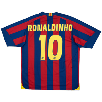 2005-06 Barcelona Basic Home Shirt Ronaldinho #10 - 8/10 - (L)