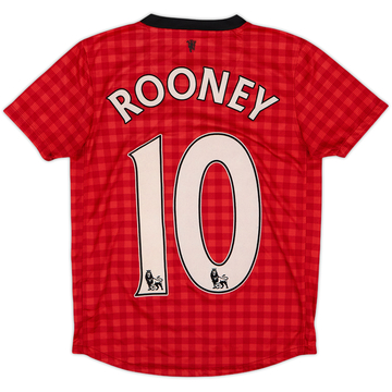 2012-13 Manchester United Home Shirt Rooney #10 - 6/10 - (S.Boys)