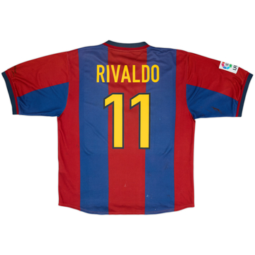 1998-00 Barcelona Home Shirt Rivaldo #11 - 5/10 - (XL)