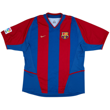 2002-03 Barcelona Home Shirt Ronaldinho #10 - 6/10 - (L)