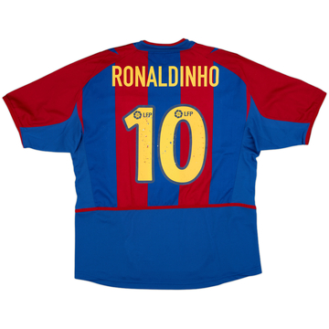 2002-03 Barcelona Home Shirt Ronaldinho #10 - 6/10 - (L)