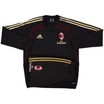 2010-11 AC Milan adidas Sweat Top & Bottoms - 8/10 - (M)
