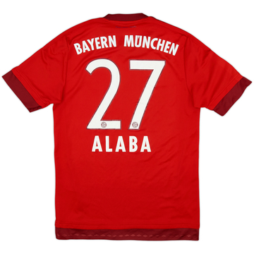 2015-16 Bayern Munich Home Shirt Alaba #27 - 6/10 - (S)
