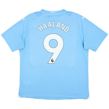 2023-24 Manchester City Home Shirt Haaland #9 - 8/10 - (M)