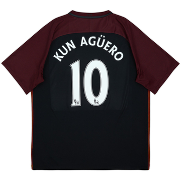 2016-17 Manchester City Away Shirt Kun Aguero #10 - 8/10 - (XL)