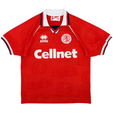 1995-96 Middlesbrough Home Shirt - 8/10 - (XL.Boys)