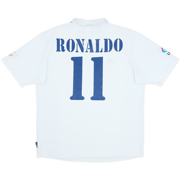 2001 Real Madrid Home Shirt Ronaldo #11 - 8/10 - (XL)