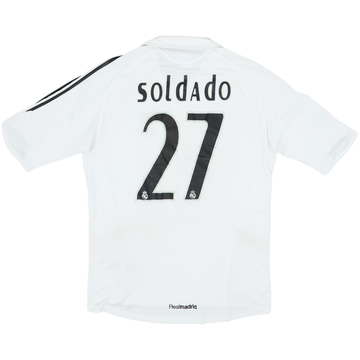 2005-06 Real Madrid Home Shirt Soldado #27 - 6/10 - (M)