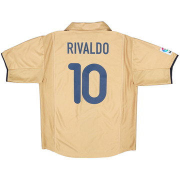 2001-03 Barcelona Away Shirt Rivaldo #10 - 8/10 - (L)