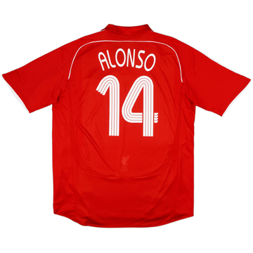 2006-08 Liverpool Home Shirt Alonso #14 - 6/10 - (XL)