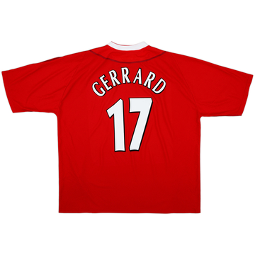 2002-04 Liverpool Home Shirt Gerrard #17 - 7/10 - (XXL)