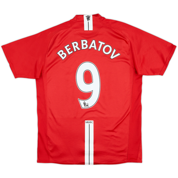 2007-09 Manchester United Home Shirt Berbatov #9 - 6/10 - (M)