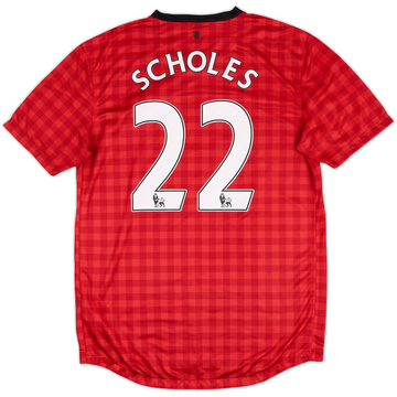 2012-13 Manchester United Home Shirt Scholes #22 - 7/10 - (M)