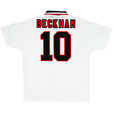 1996-97 Manchester United Away Shirt Beckham #10 - 8/10 - (XL)