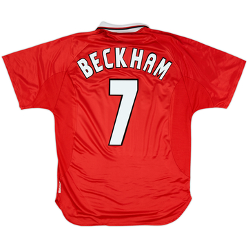 1997-00 Manchester United CL Shirt Beckham #7 - 6/10 - (L)