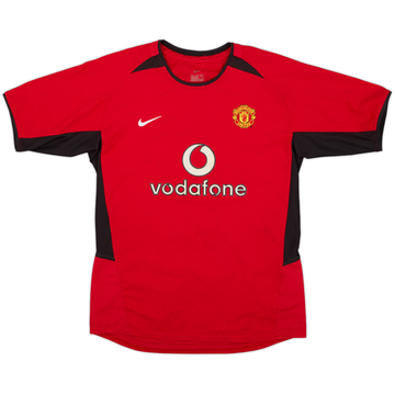 2002-04 Manchester United Home Shirt - 8/10 - (L.Boys)