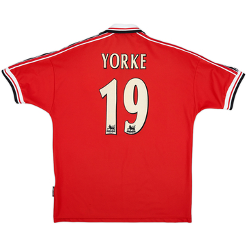 1998-00 Manchester United Home Shirt Yorke #19 - 8/10 - (L)