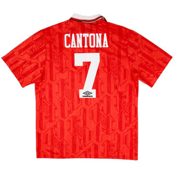 1992-94 Manchester United Home Shirt Cantona #7 - 8/10 - (XL)