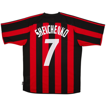2003-04 AC Milan Home Shirt Shevchenko #7 - 7/10 - (M)