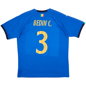 2018-19 Italy Home Shirt Bedin C. #3 - 8/10 - (L)